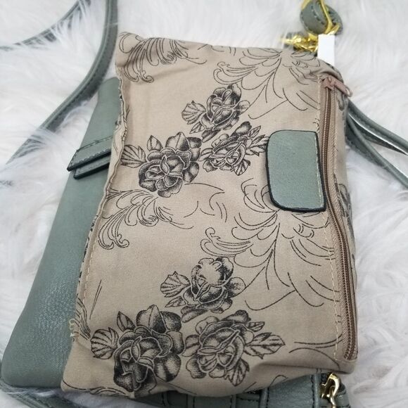 Dark Gray FAUX LEATHER Crossbody BAG - Picture 9 of 9